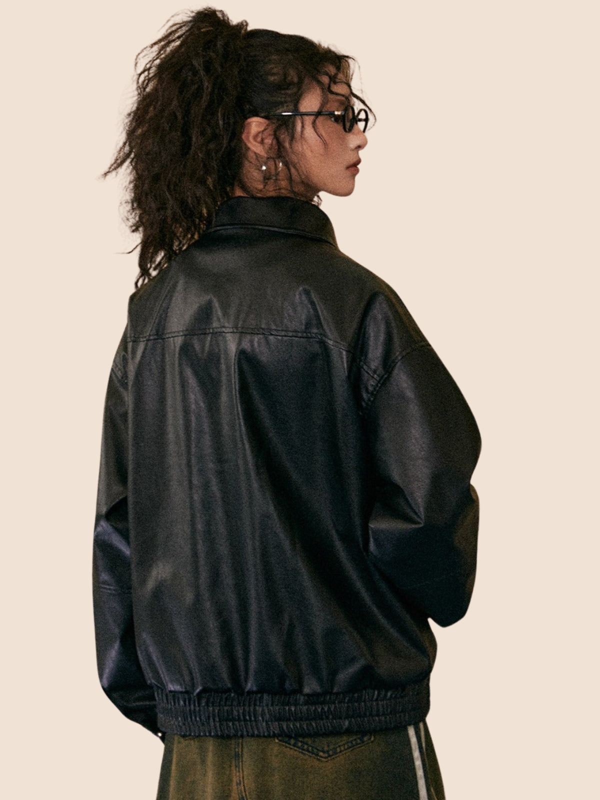 American Retro Black Leather Jacket