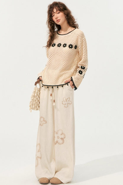 Boho Cut-Out Sweater Top