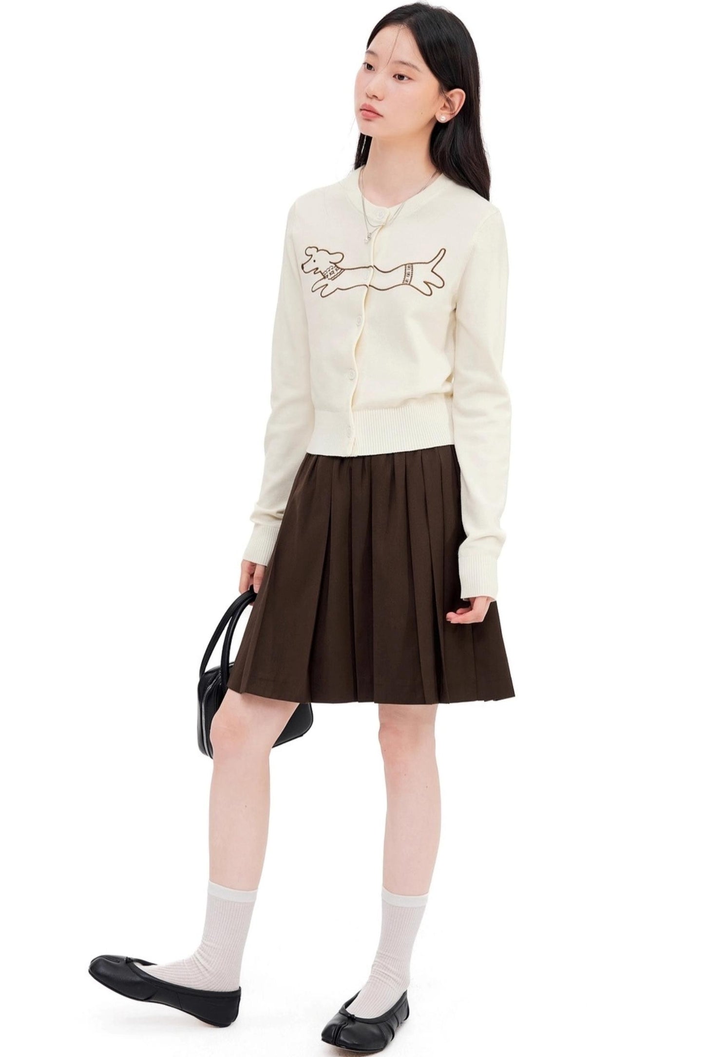 Embroidered Knitted Casual Top