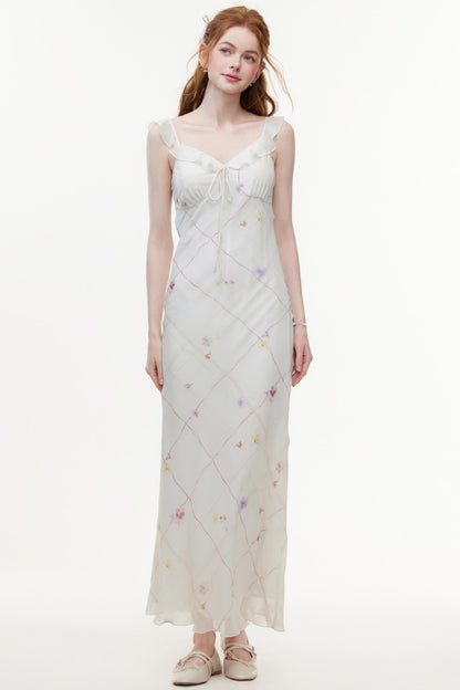 Lightweight V-Neck Chiffon Dress