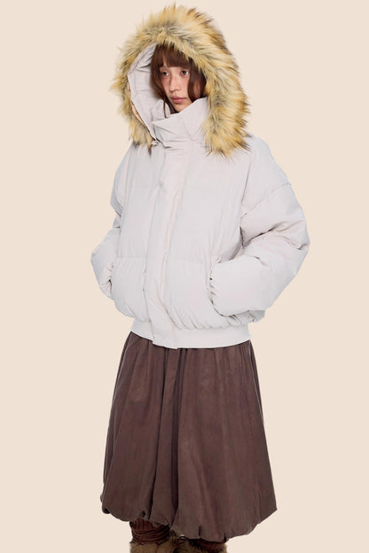 Retro Hooded Down Jacket