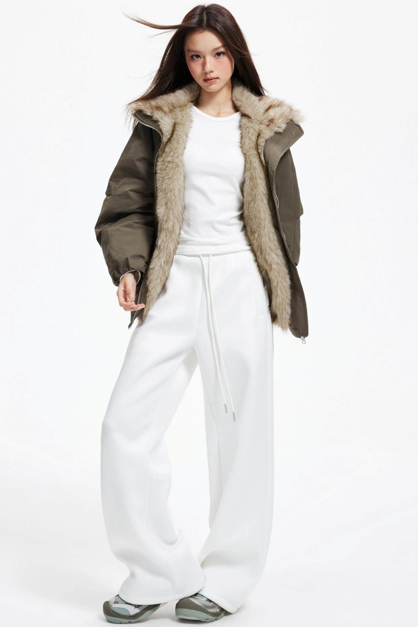 Winter Plush Fur Down Jacket