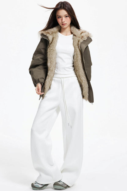 Winter Plush Fur Down Jacket