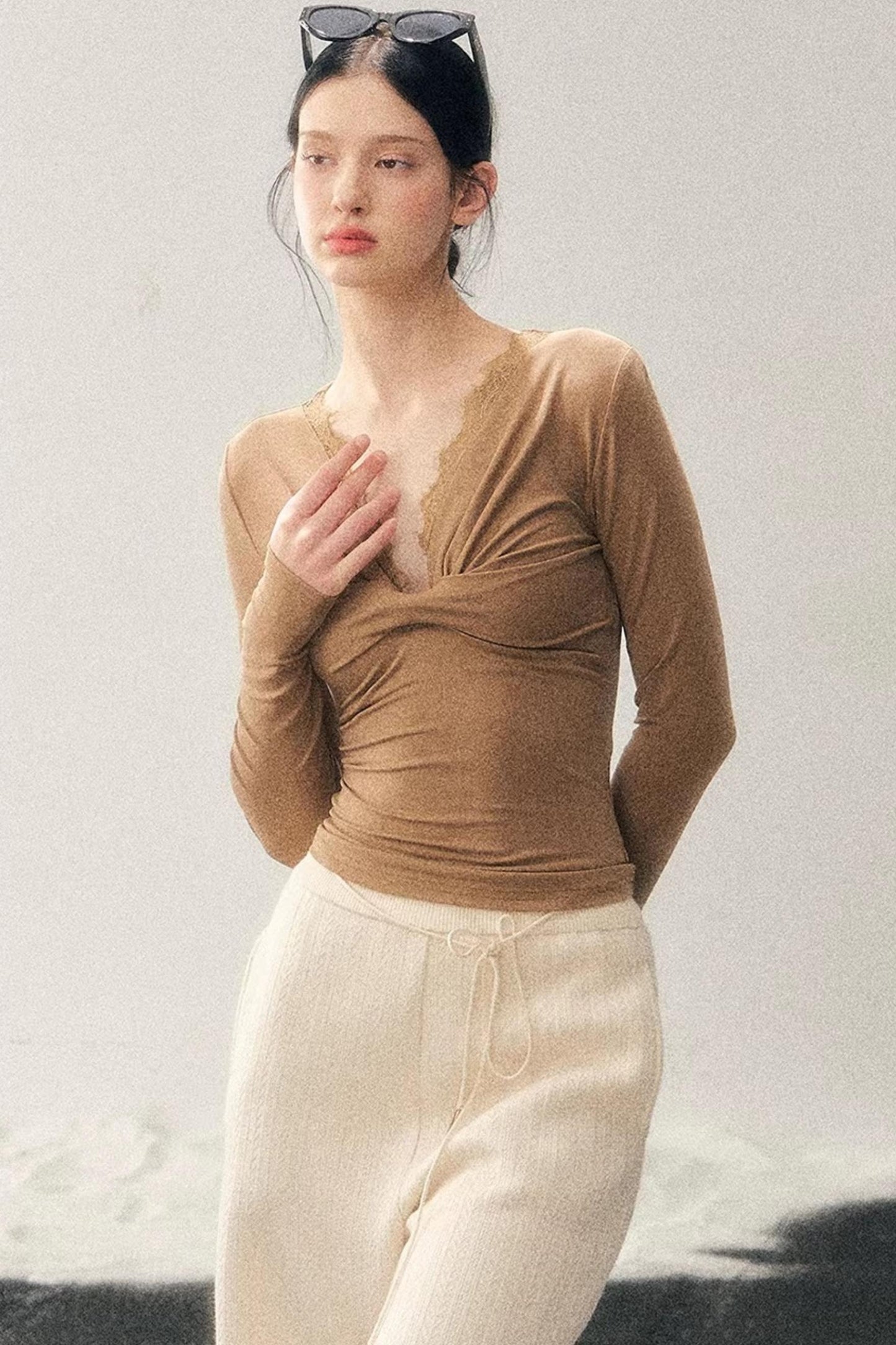 Ancient White Moonlight Lace Top