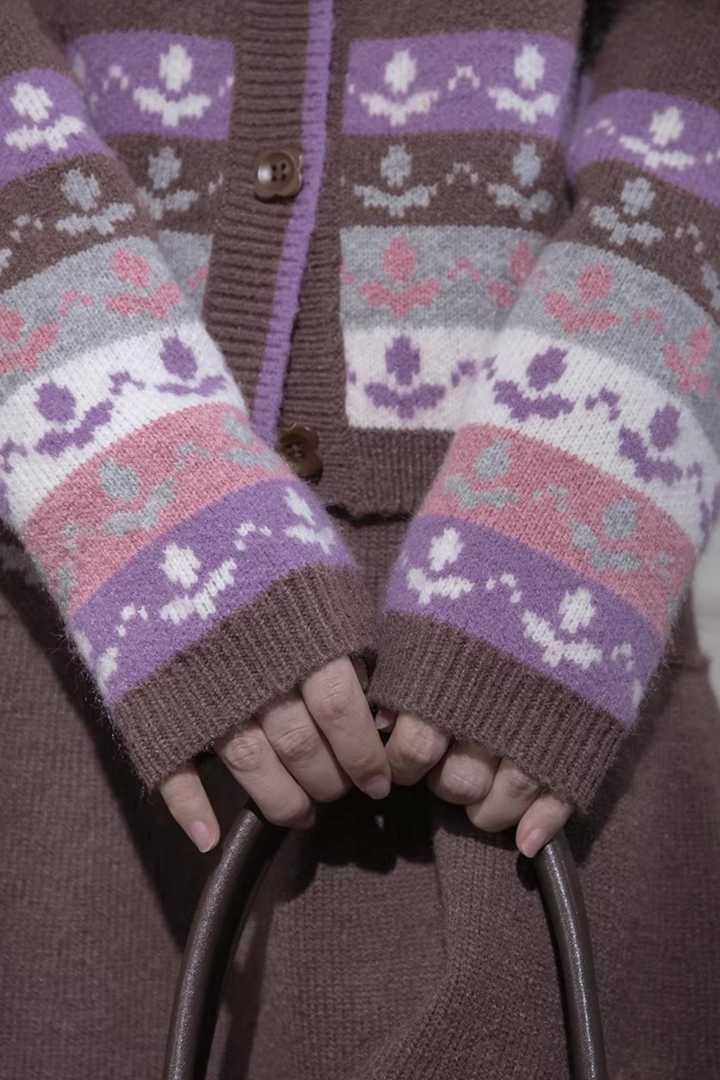 Winter Tulip Wool Cardigan Set