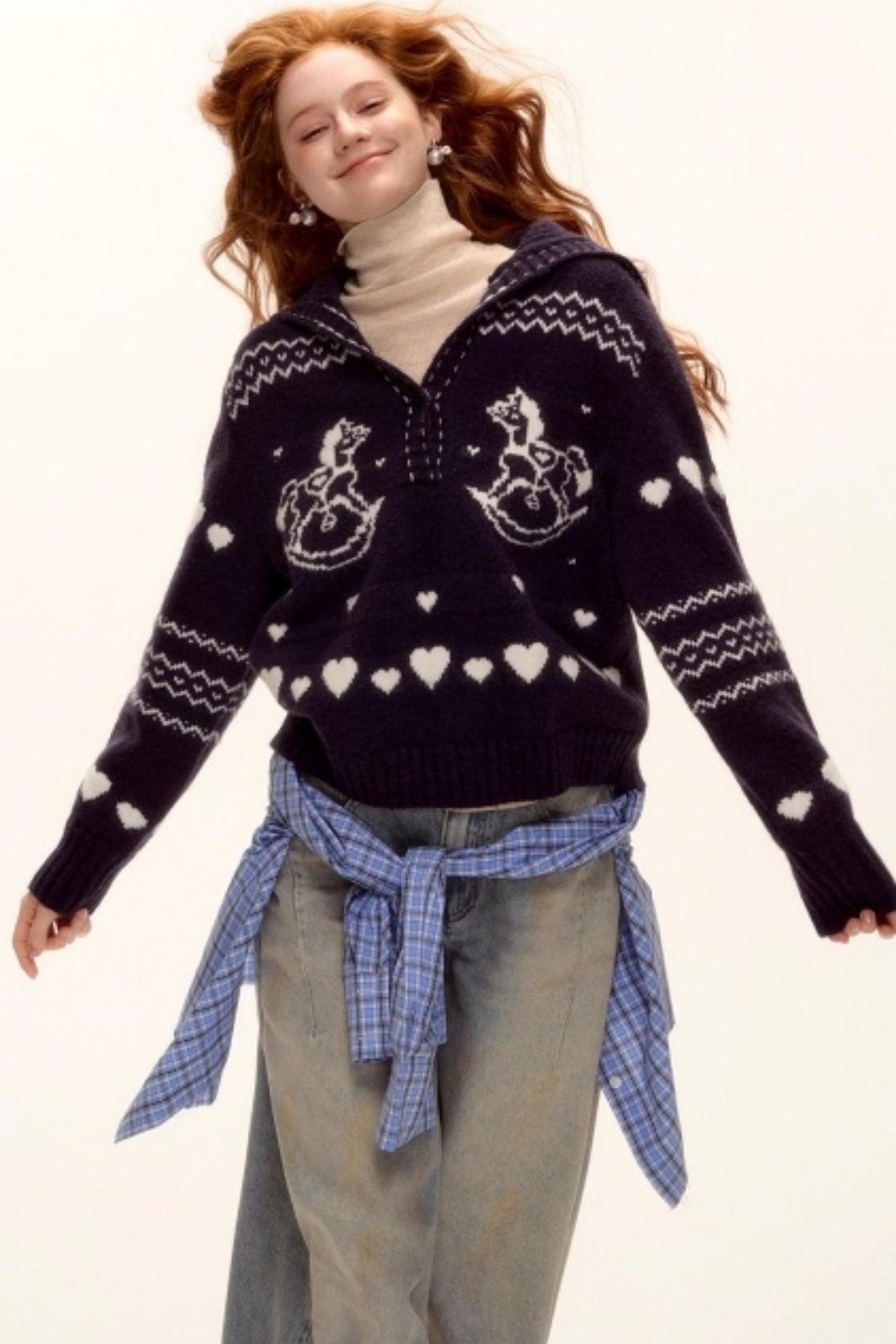 Retro Jacquard Knit Sweater