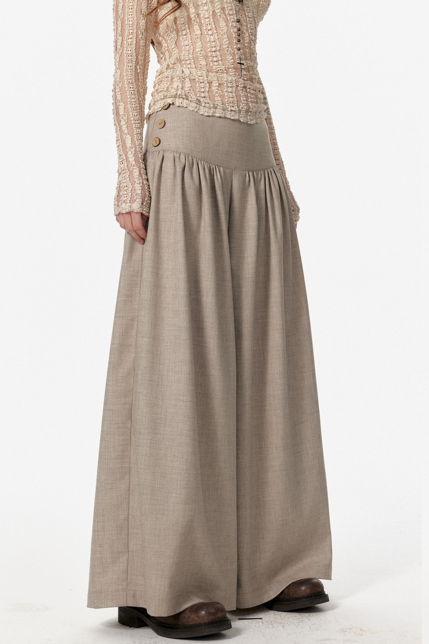 Retro Wide Slim Drape Pants