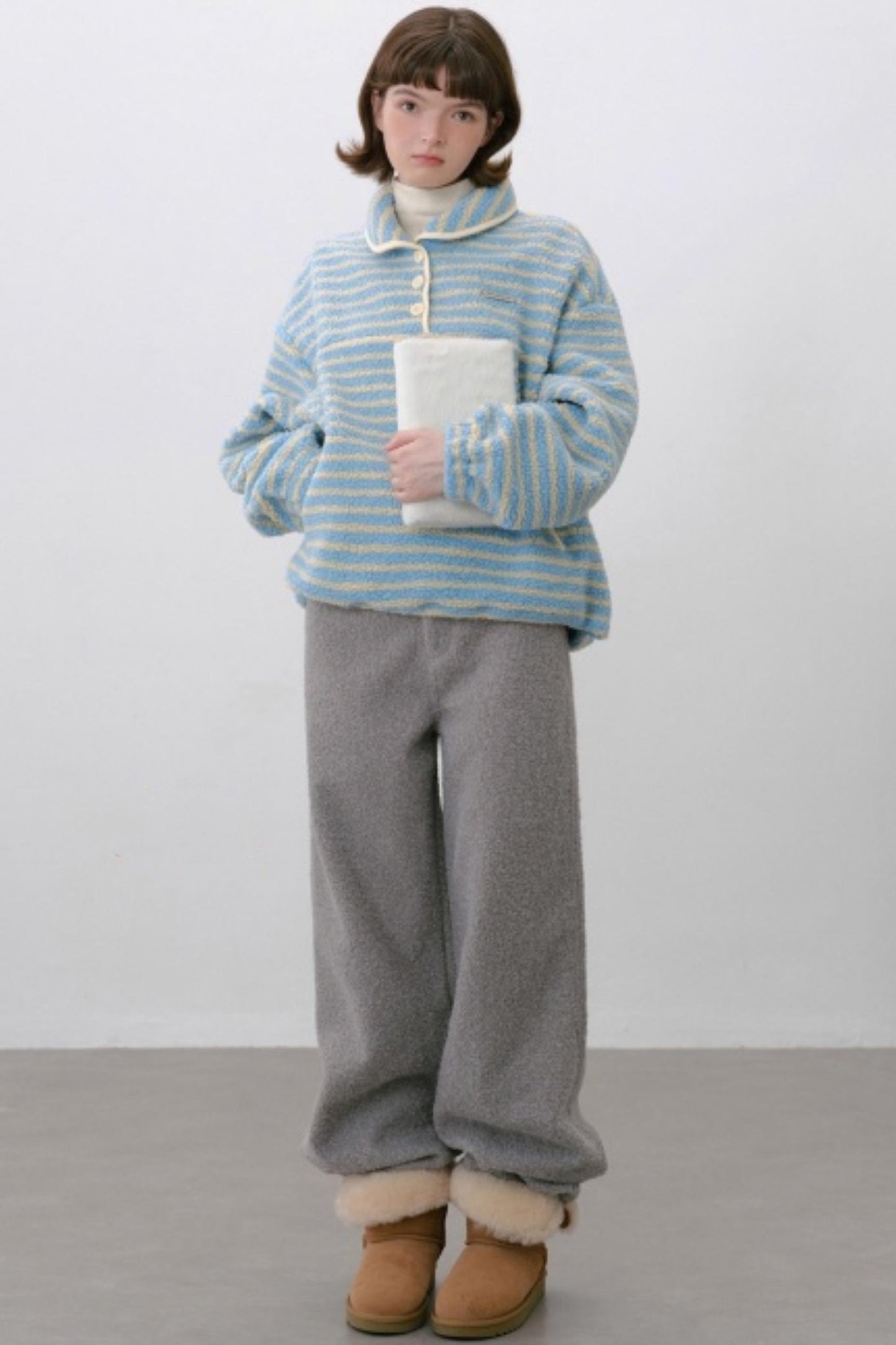 Striped Lambswool Sweater Top