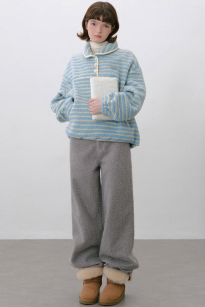 Striped Lambswool Sweater Top