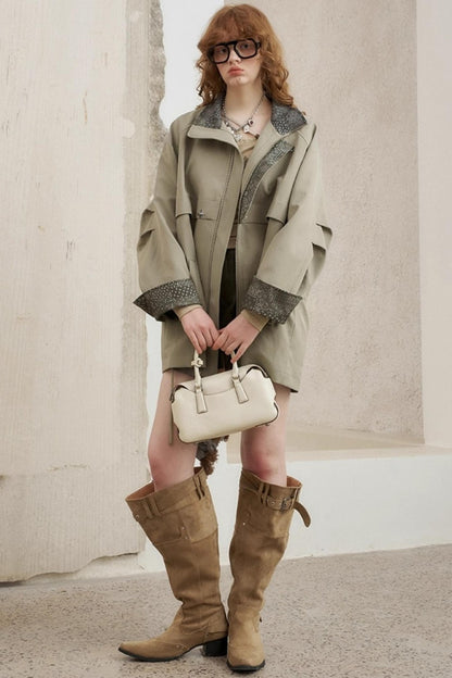 Cashew Flower Trench Coat