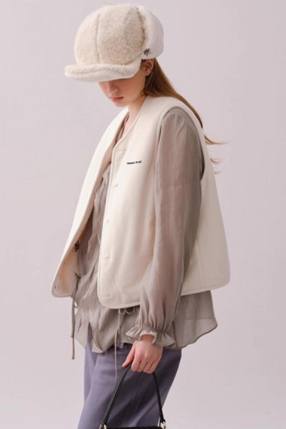 Reversible Floral Suede Vest