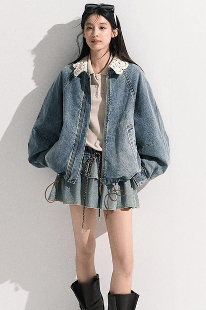 Vintage Braided Denim Jacket Set-Up