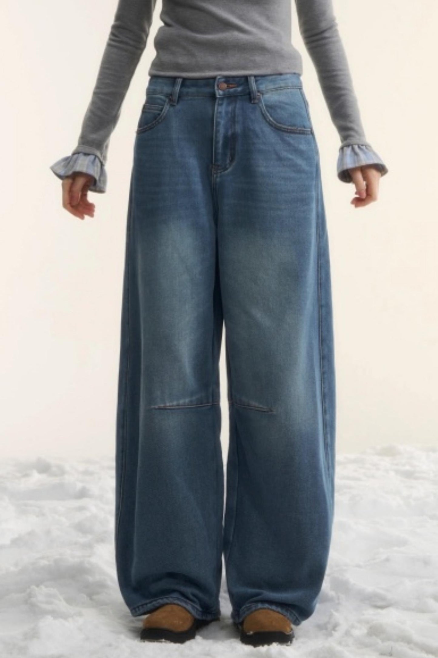Blue Fleece-Lined Scimitar Pants