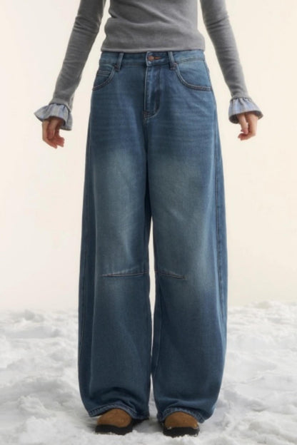 Blue Fleece-Lined Scimitar Pants