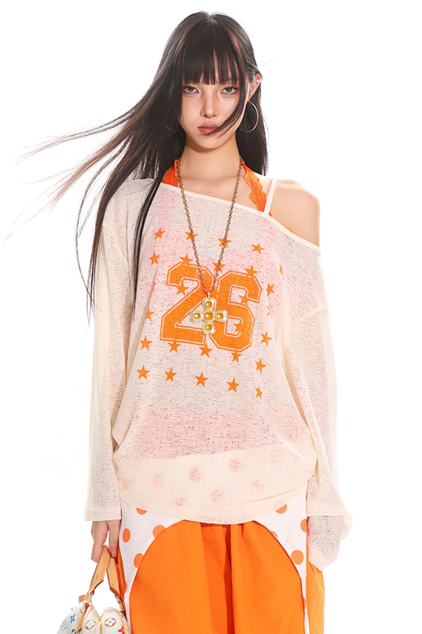 Vintage Rose One Shoulder T-Shirt