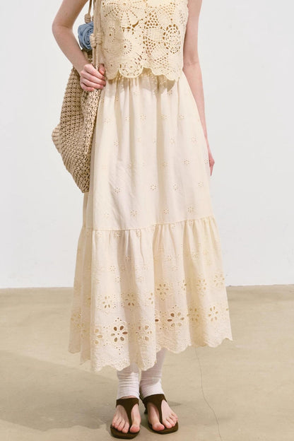 Bohemian Floral Crochet Skirt Set-Up