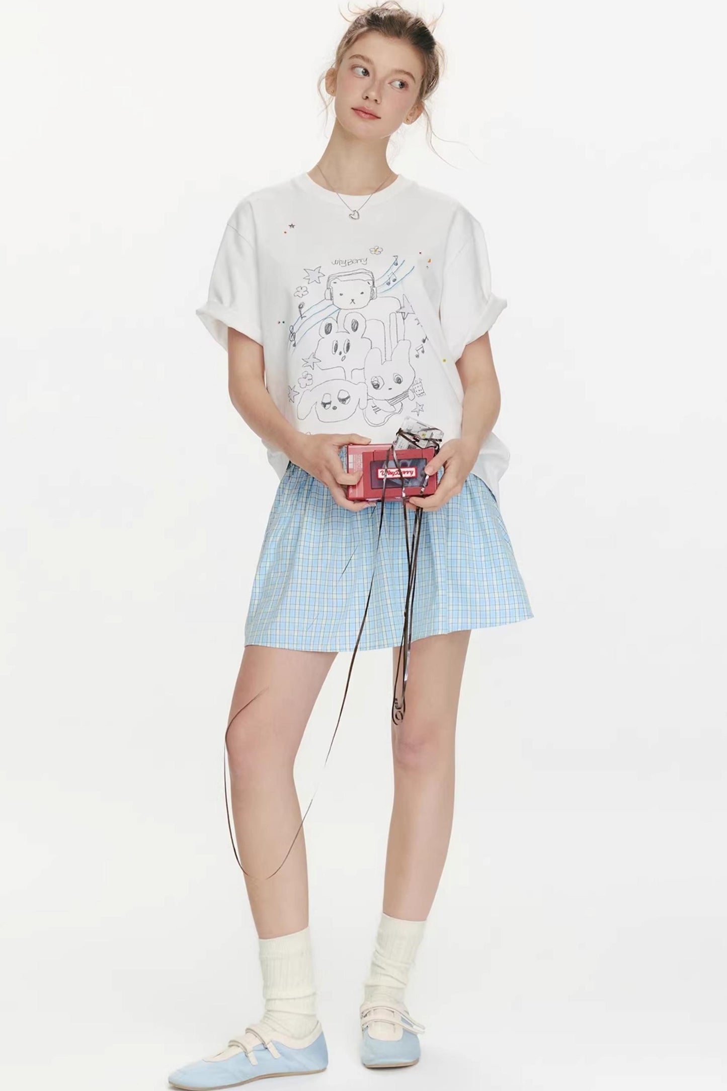 Strawberry Musician Printed T-Shirt