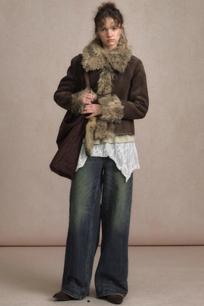 Thick Deerskin Fleece Integrated Jacket