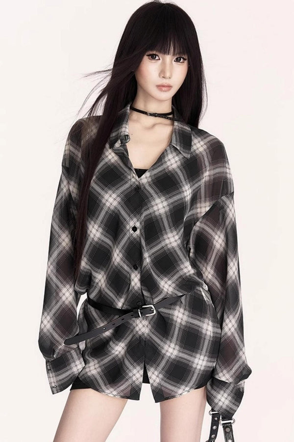 Retro Lightweight Plaid Shirt