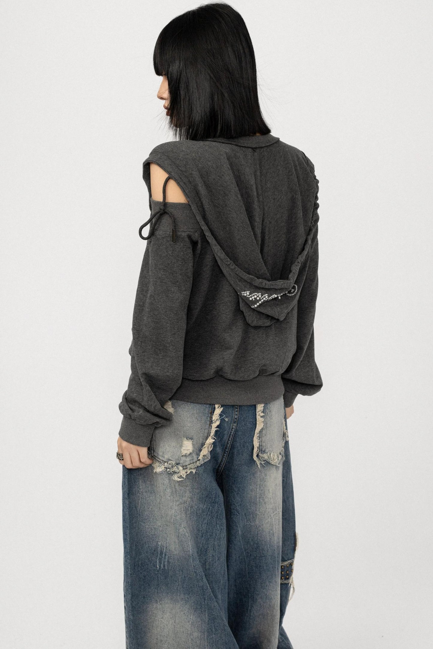 Autumn Swing Loose Gray Top