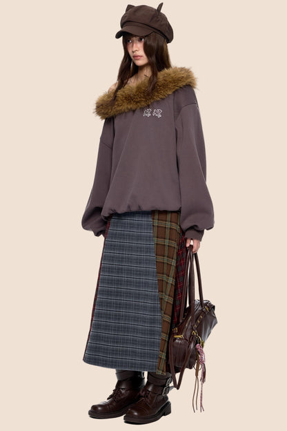 Autumn Drape Midi Skirt