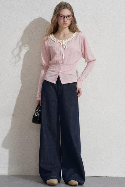 Empire Pink Lace Shirt