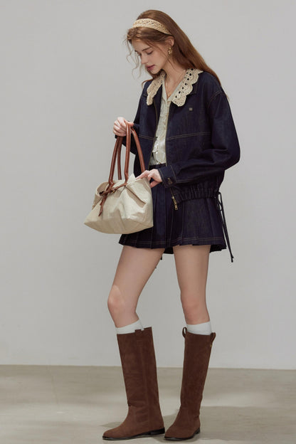 Autumn Lace Denim Jacket