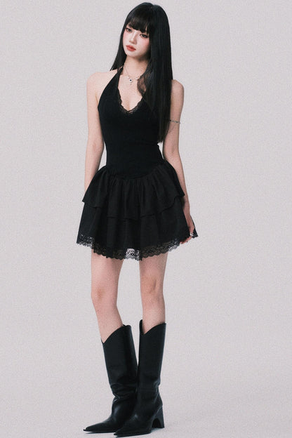 Summer Lace Black Dress