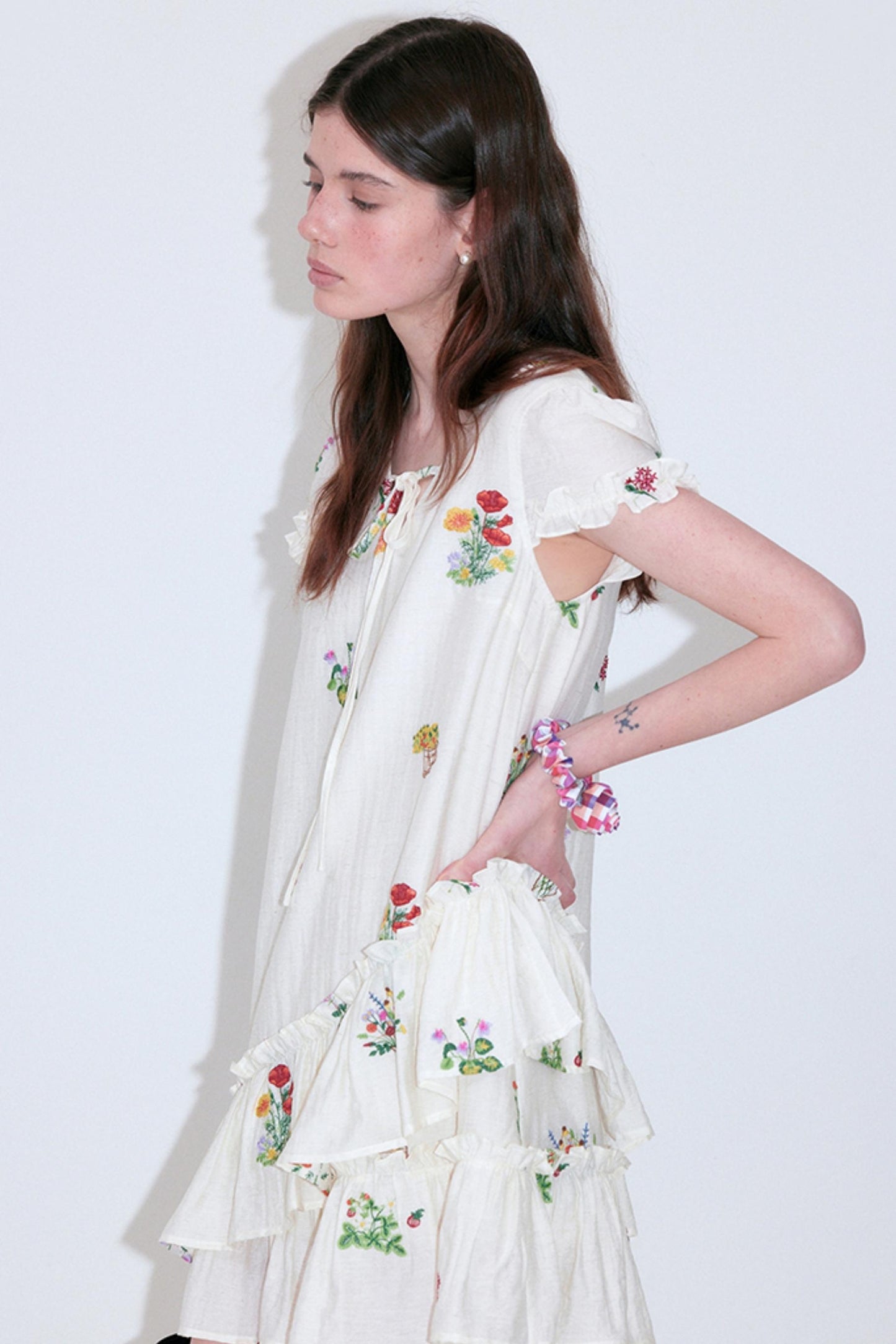 V-Neck Cropped Dress