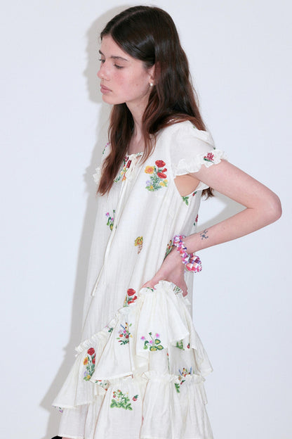 V-Neck Cropped Dress