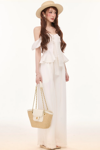 Linen Lace Off-Shoulder Set-Up