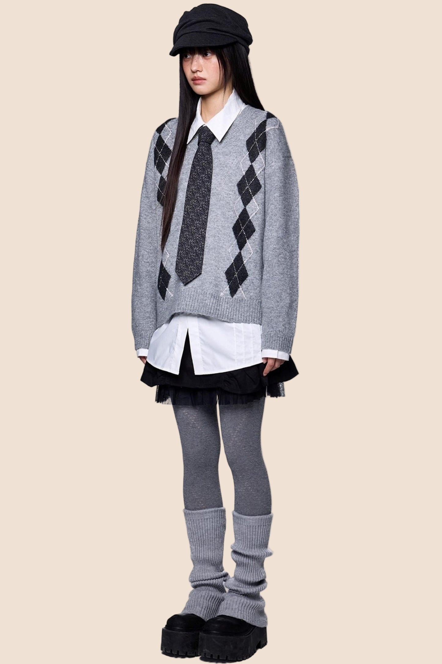 Rhizome V-Neck Knit Sweater