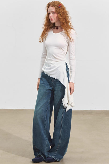 Asymmetrical Crinkled Top