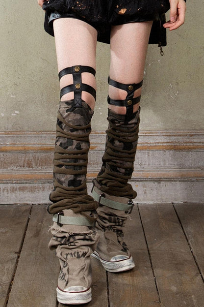 SUBCULTURE CAMOUFLAGE LEG WARMERS