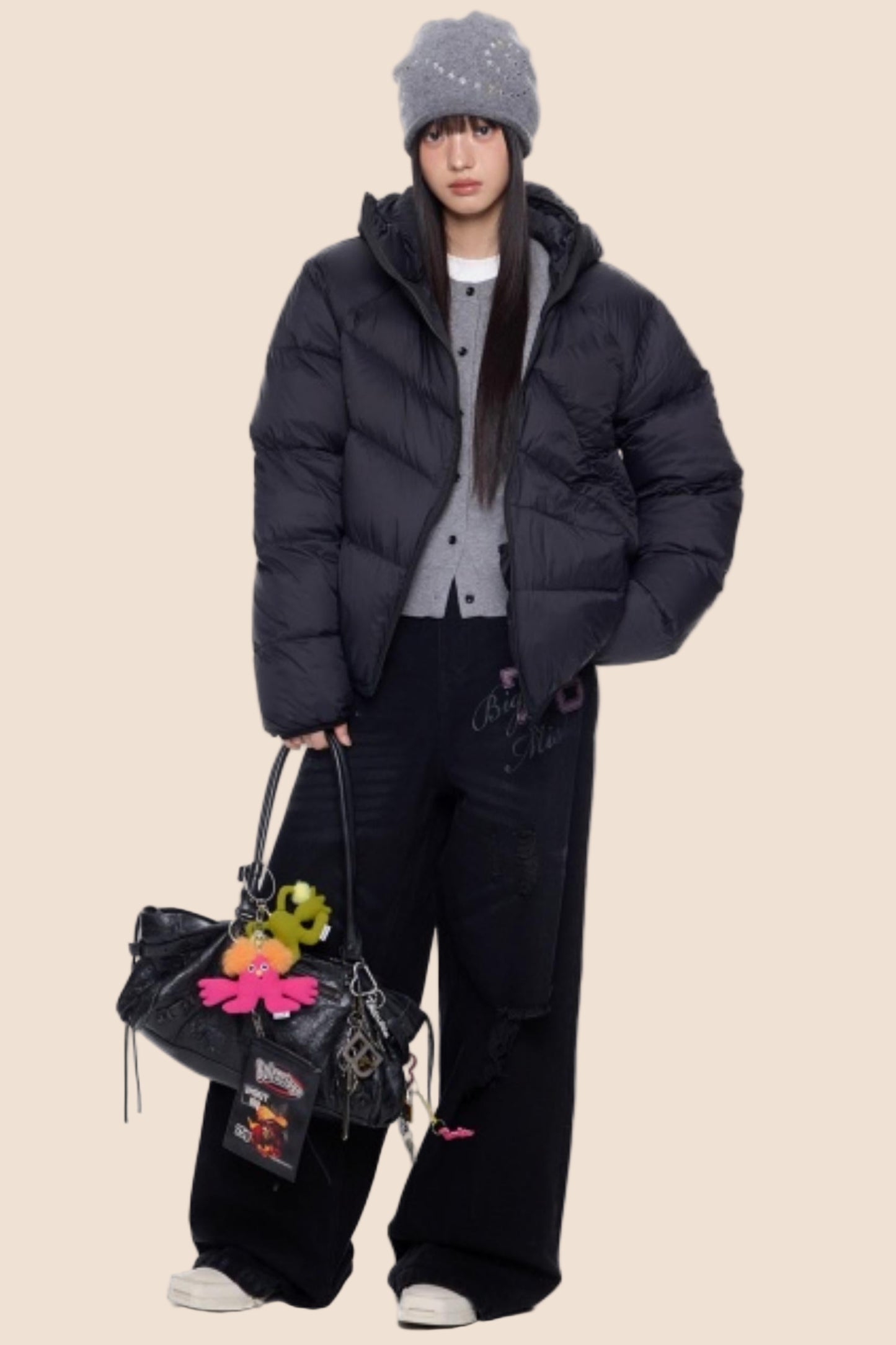 Deconstructed Hooded Down Jacket