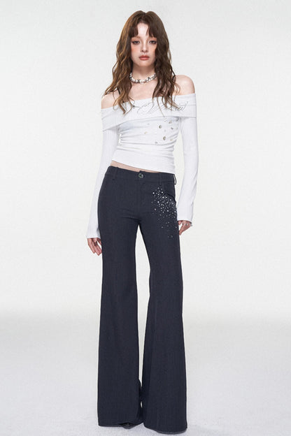 Retro Style Flared Pants