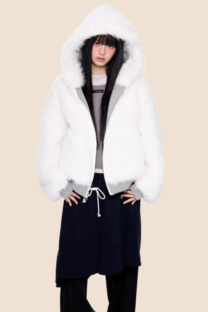 Reversible Furry Cotton Jacket