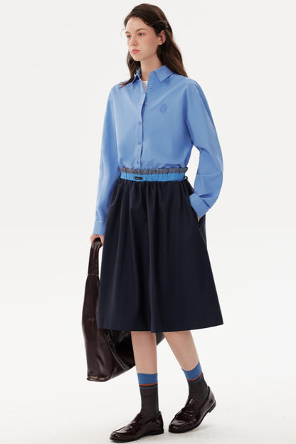 Blue Autumn Layered Casual Shirt