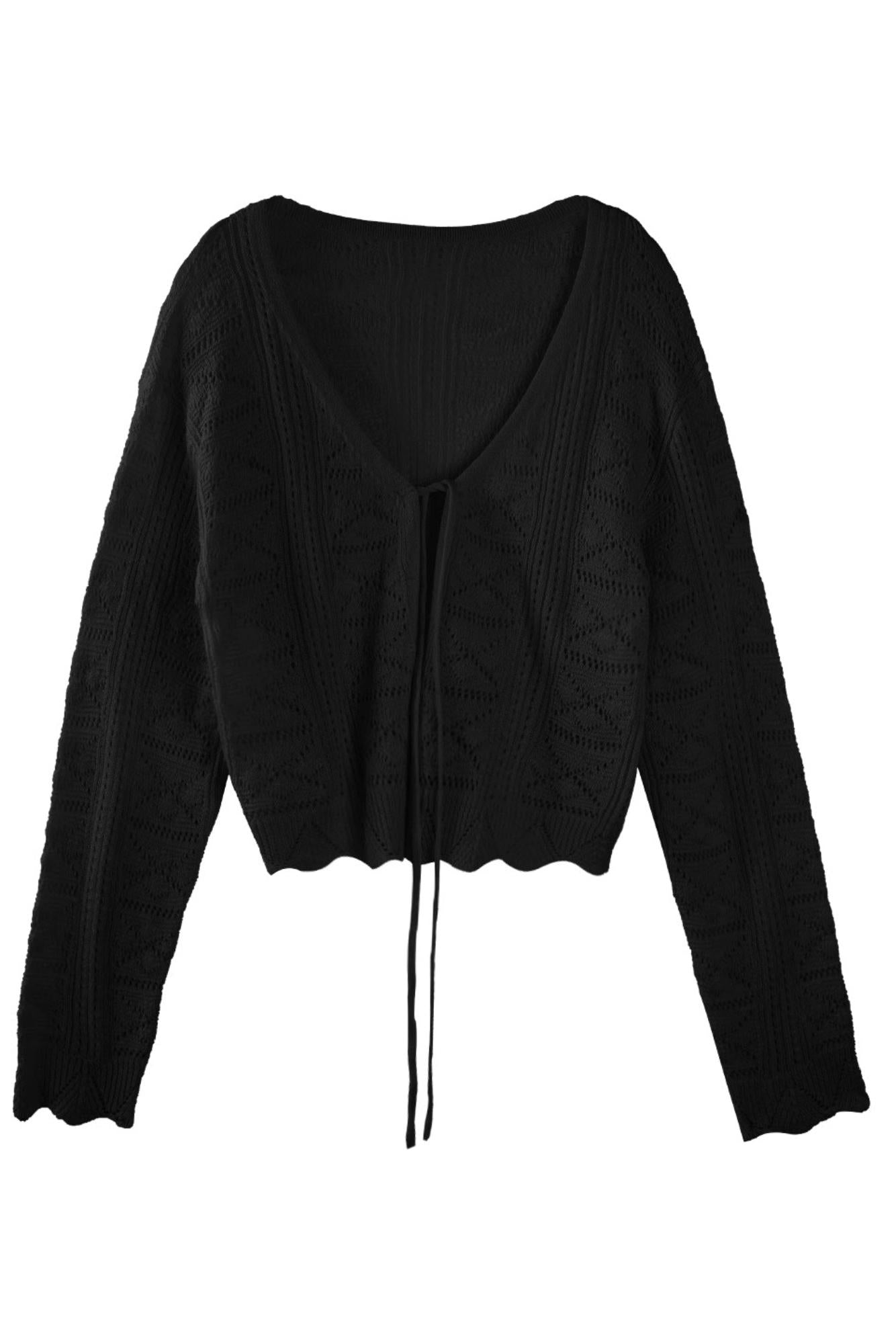 V-Neck Knit Sweater Cardigan