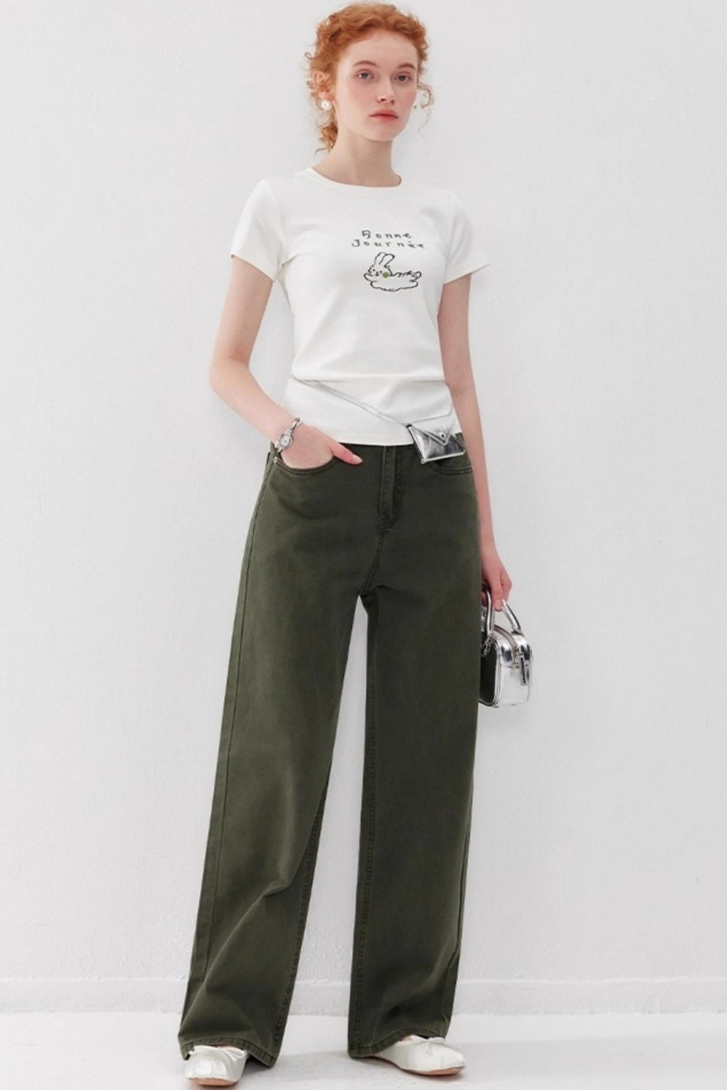 High-Waist Straight Jeans