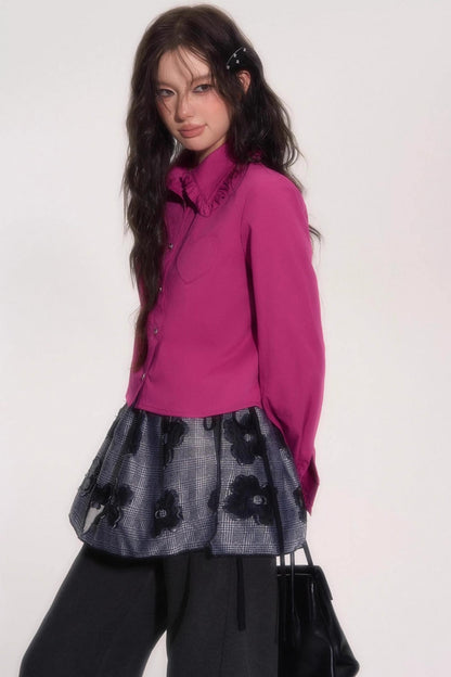 Sweetheart Loose Long-Sleeved Shirt