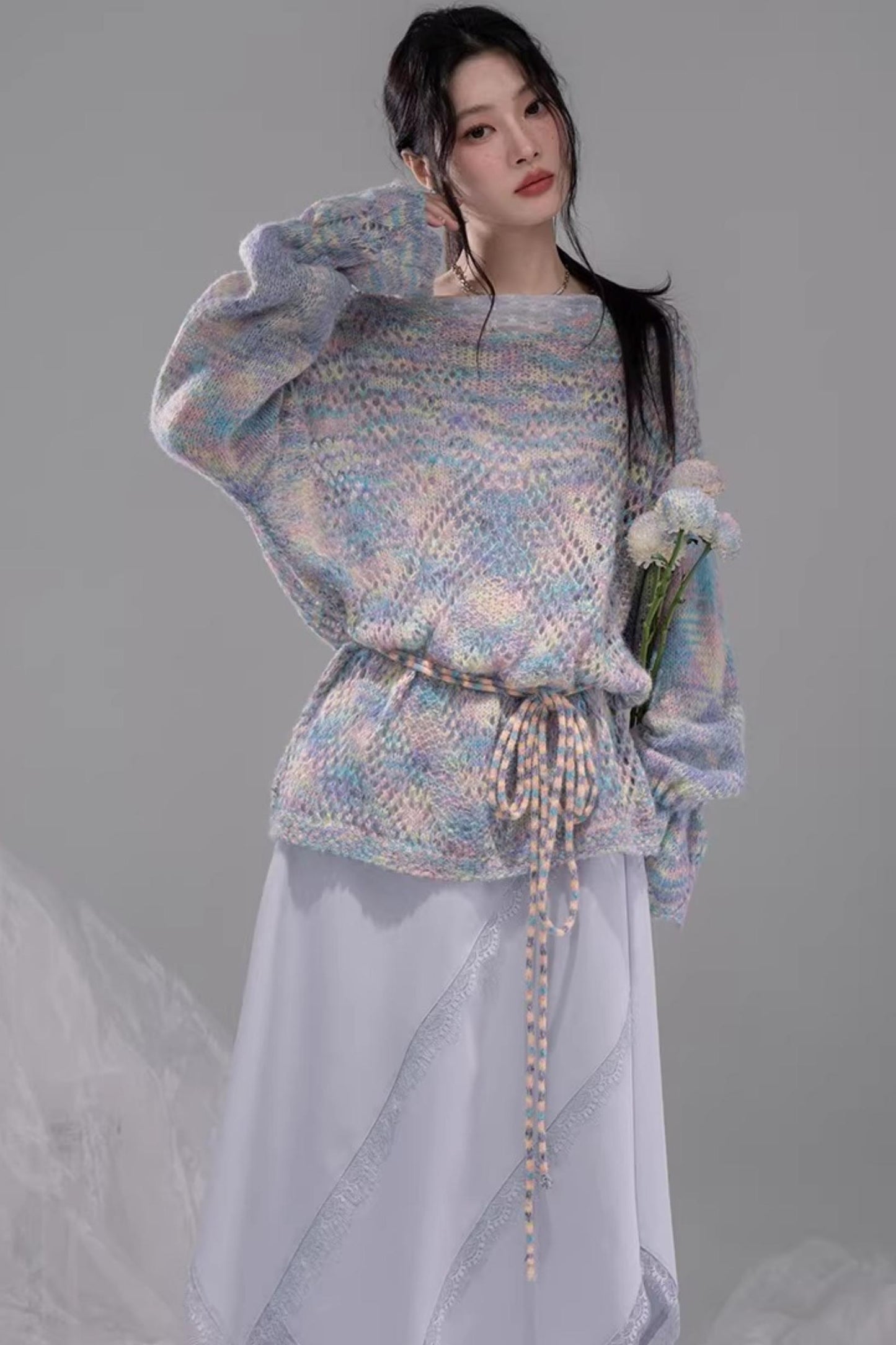 Irregular Lace Patchwork Skirt