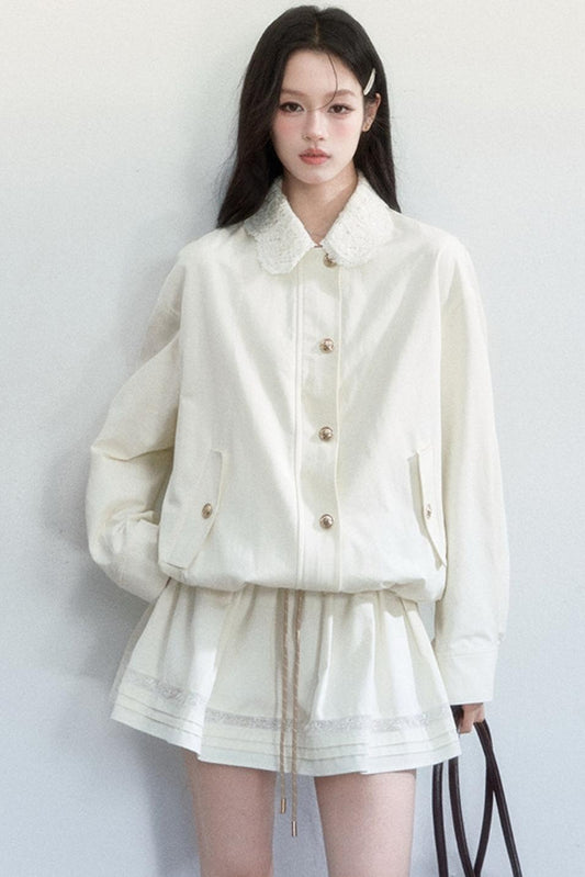 Mist Moon Poetry Lapel Jacket Set-Up