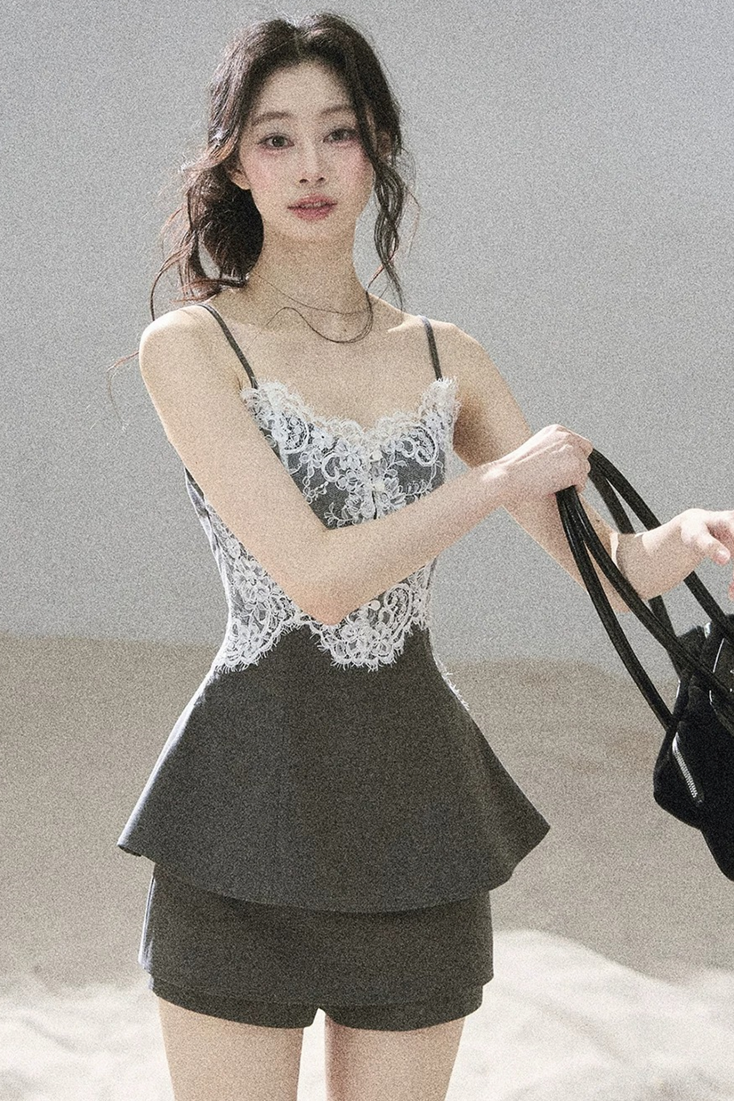 프렌치 레이스 여름 슈트 셋업