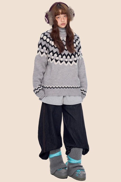 Fair Isle Knit Sweater