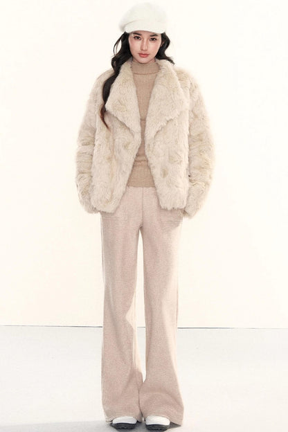 Fleece-Lined Flared Pants