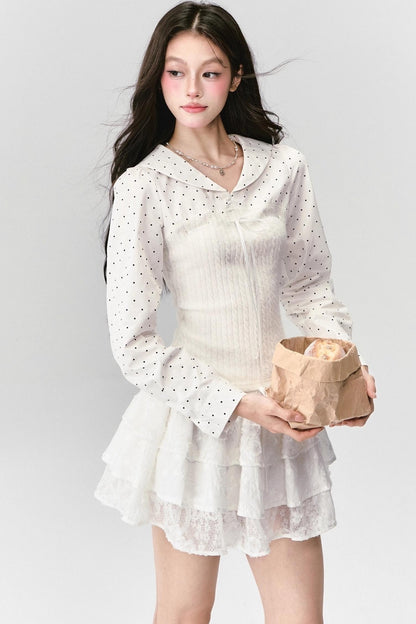 Patchwork Knit Shirt