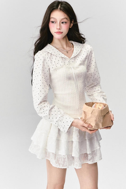 Patchwork Knit Shirt