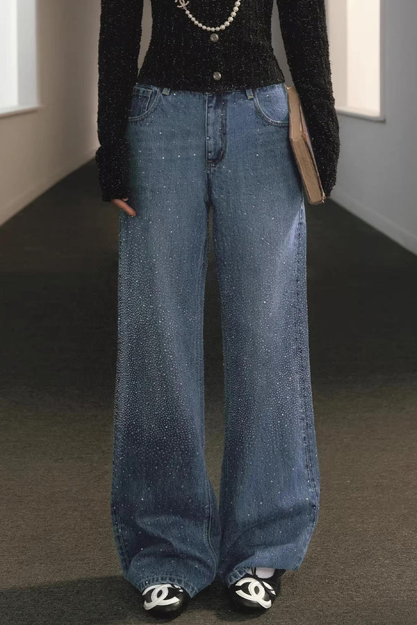 Starry Sky Rhinestone Jeans