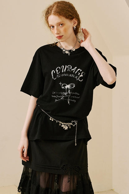 Vintage Bow Print Tee